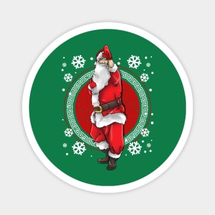 Karate Martial Arts Santa Claus Merry Christmas Magnet